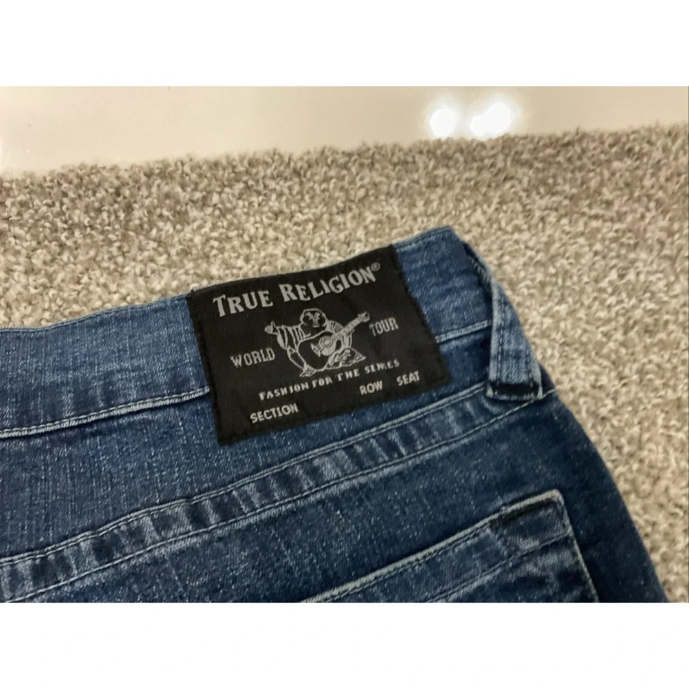 True Religion Rocco No Flap Relaxed Skinny Denim Jeans 32W Men's Dark Wash Blue